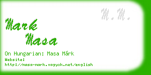 mark masa business card